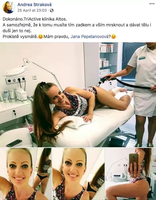 foto reportáž Andery Strakové, která podstoupila léčbu celulitidy přístrojem TriActive+